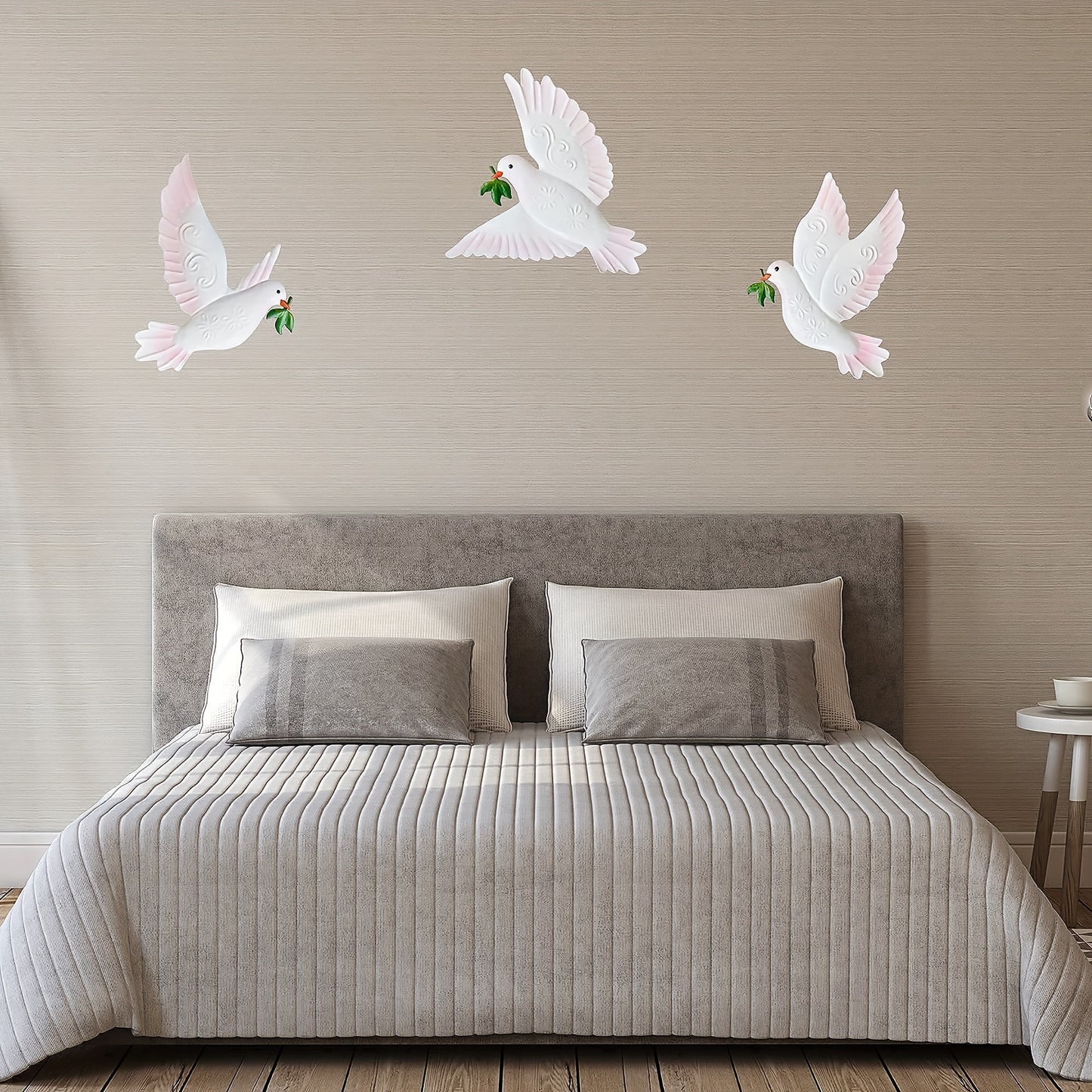 """3pcs Dove Wall Decor - 9.7"""" Metal Ornament for Indoor/Outdoor Home, Patio, Garden & Room Decoration"""
