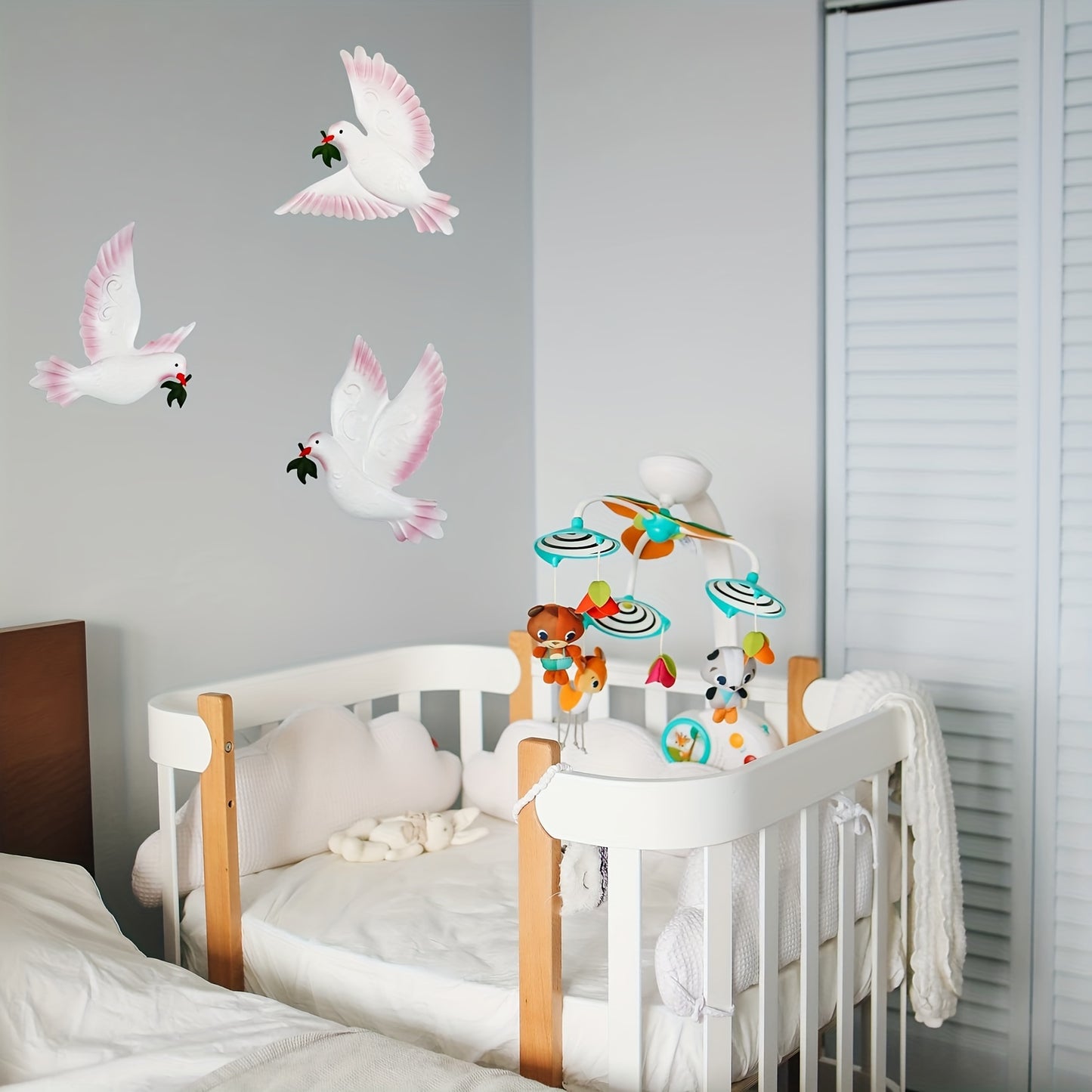 """3pcs Dove Wall Decor - 9.7"""" Metal Ornament for Indoor/Outdoor Home, Patio, Garden & Room Decoration"""