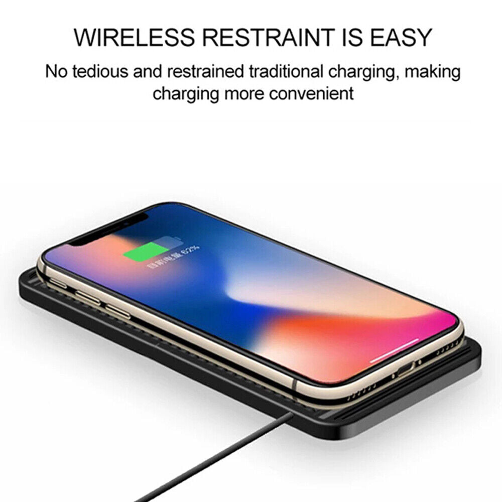 15W Automatic Wireless Car Charger - Fast Charging Pad for Apple, Huawei, Samsung Phones with Quick Alignment, Safe Charging, and Compact Design!