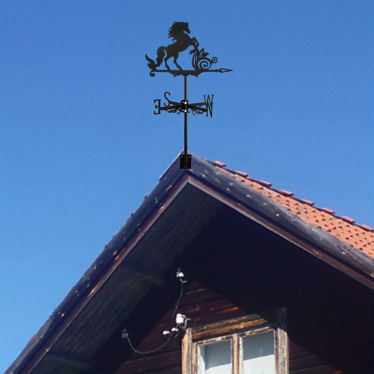 1pc, New Metal Animal Horse Wind Sign, Vertical Decorative Roof Wind Sign Garden Yard Decoration, For Roof Garden, Garden Shed, Home, Fence Column, Greenhouse, Barn Or S Hed Wind Sign