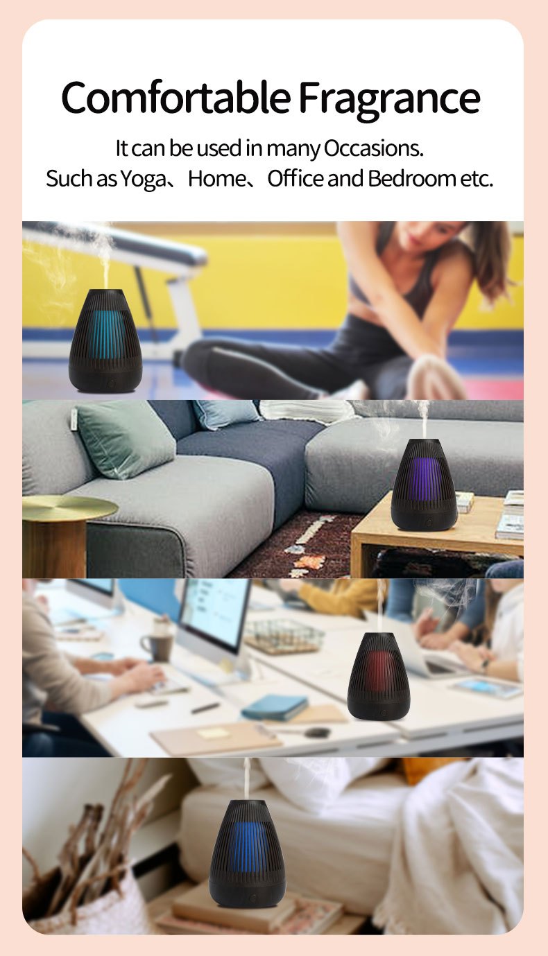 1pc Aroma diffuser Portable USB Humidifier with Color Flame Night Light and Aroma Diffuser - Enhance Your Sleep and Relaxation with Soothing Moisture and Fragrance