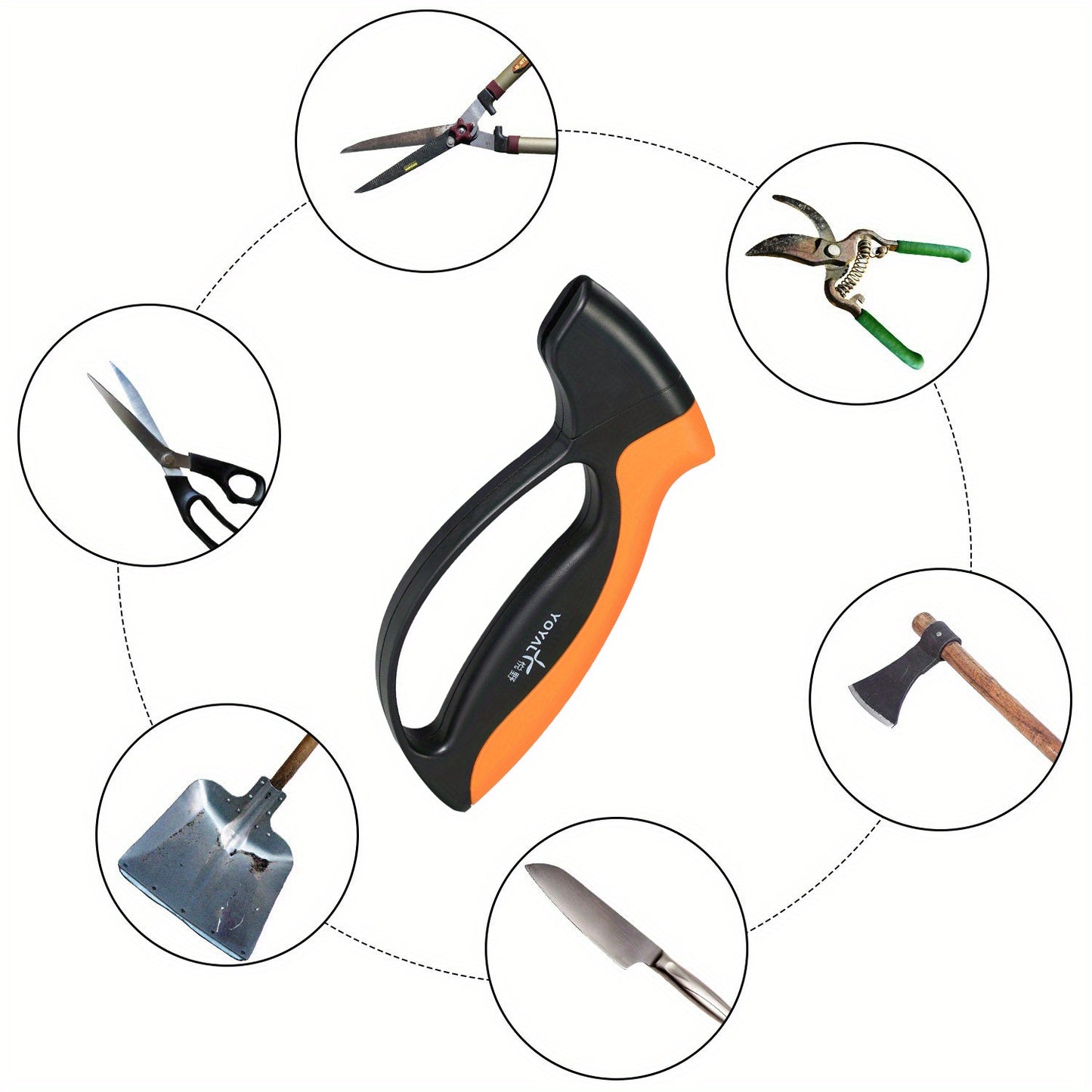 Sharpening Stone for Garden Tools: Keep Your Knives and Blades Razor Sharp for Outdoor Camping and Kitchen Use