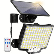 1pc Sunshine Outdoor 106LED Super Bright Motion Sensor Solar Power LED Garden Wall Light 4 Working Modes 5.5*4in