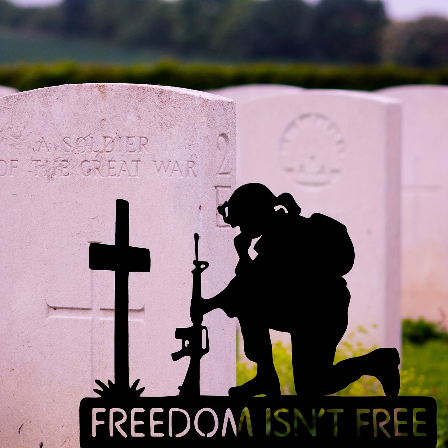 1pc, Soldiers Garden Ornament Patriotic Garden Stakes Fourth Of July Yard Art Deco Garden Stakes Soldiers Independence Day Statue Veterans Day Yard Ornament Outdoor Yard Lawn Patriotic Decoration