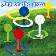 Fun Outdoor Sports Game Set for Kids & Adults - Rainbow Throwing Rings for Beach, Garden, Lawn & Backyard! Christmas, Halloween, Thanksgiving gifts