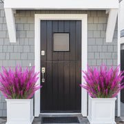 4 Bundles of UV-Resistant Artificial Lavender Flowers - Perfect for Garden, Porch, and Window Box Decorations!