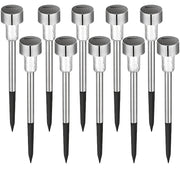 1 pack/ 8 pack/10 pack/12 pack Solar Powered Stainless Steel LED Landscape Lights, Outdoor Pathway Lights for Garden, Patio, Lawn - 1 Pack/8 Pack/10 Pack/12 Pack