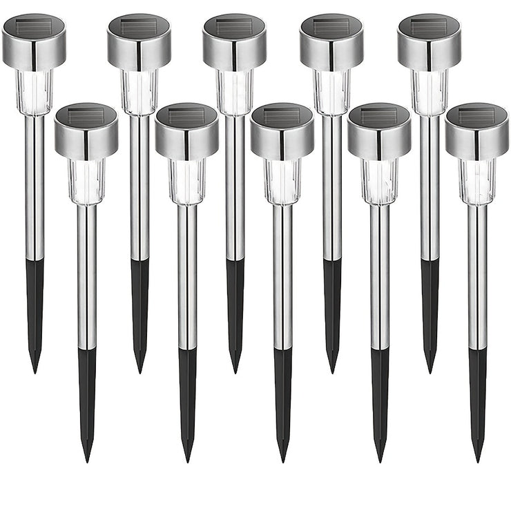 1 pack/ 8 pack/10 pack/12 pack Solar Powered Stainless Steel LED Landscape Lights, Outdoor Pathway Lights for Garden, Patio, Lawn - 1 Pack/8 Pack/10 Pack/12 Pack