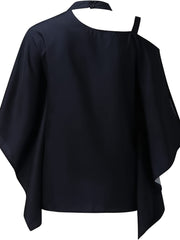 Women's Blouse Summer Halter Batwing Sleeve Floral Print Blouse