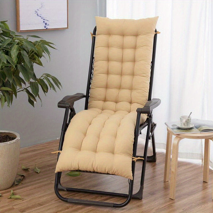 1pc Plush Lounger Recliner Chair Cushion Replacement - Soft, Water-Resistant, and Durable for Outdoor Garden Bench Seat Home Decor - Easy to Clean and Install