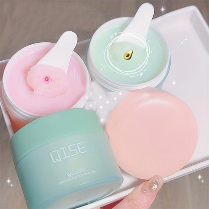 Natural Fruity Makeup Remover, Avocado, Cherry Blossom Fragrance, Refreshing And Clean, Non Irritating, Efficient And Fast Cleansing Cream