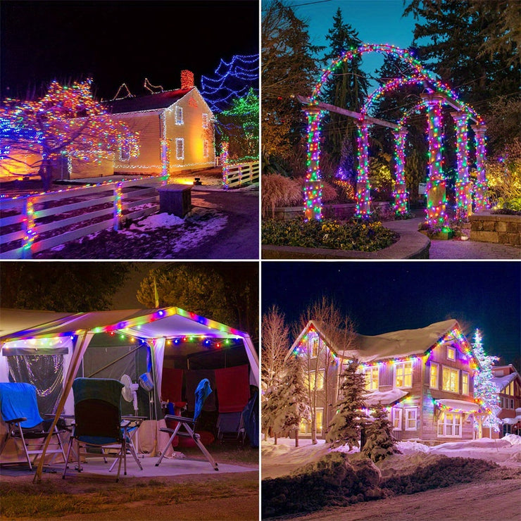 1pc, 50/100/200/300 LED Solar Light Outdoor Waterproof With 8 Modes Copper Wire Fairy Garland String Lights For Party Wedding Patio Garden Lawn Pathway Solar Power Lamp Christmas Decoration, Halloween Decorations Lights Outdo