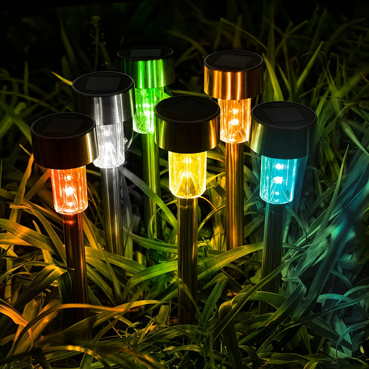 12 Pack Solar Outdoor Lights, Stainless Steel Solar Lights Outdoor Waterproof, LED Pathway Lights Outdoor Solar Lights Solar Garden Lights For Patio, Lawn, Yard And Landscape
