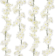 1pc 180CM/5.9ft Artificial Sakura, Fake Flowers Vine For Wedding Garden, Fake Rose Home Party Decoration Christmas Bridal Fake Silk Scrapbook Plants