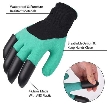 Effortlessly Dig, Plant, Weed & Seed with Garden Gloves With Claws - Protect Your Fingers & Nails!