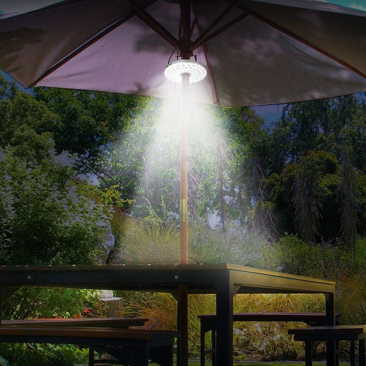1pc Portable LED Umbrella Light - 48 Bright LEDs, Battery Powered, Waterproof, Compact, and Adjustable for Outdoor Camping, Beach, Tent, Patio, Garden, and Emergency Lighting Needs