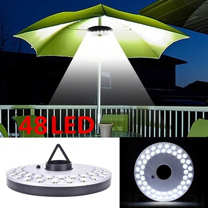 1pc Portable LED Umbrella Light - 48 Bright LEDs, Battery Powered, Waterproof, Compact, and Adjustable for Outdoor Camping, Beach, Tent, Patio, Garden, and Emergency Lighting Needs