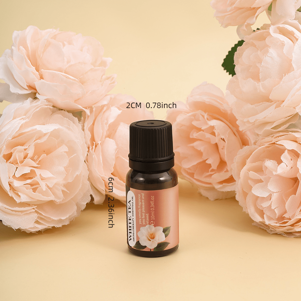 Aromatherapy Essential Oils For Aromatherapy Diffuser & Humidifier, Natural And Long-lasting Fragrance - Rose Petal, Jasmine, Lily Flower, Deep Ocean, White Tea, Freesia, Mint Leaf