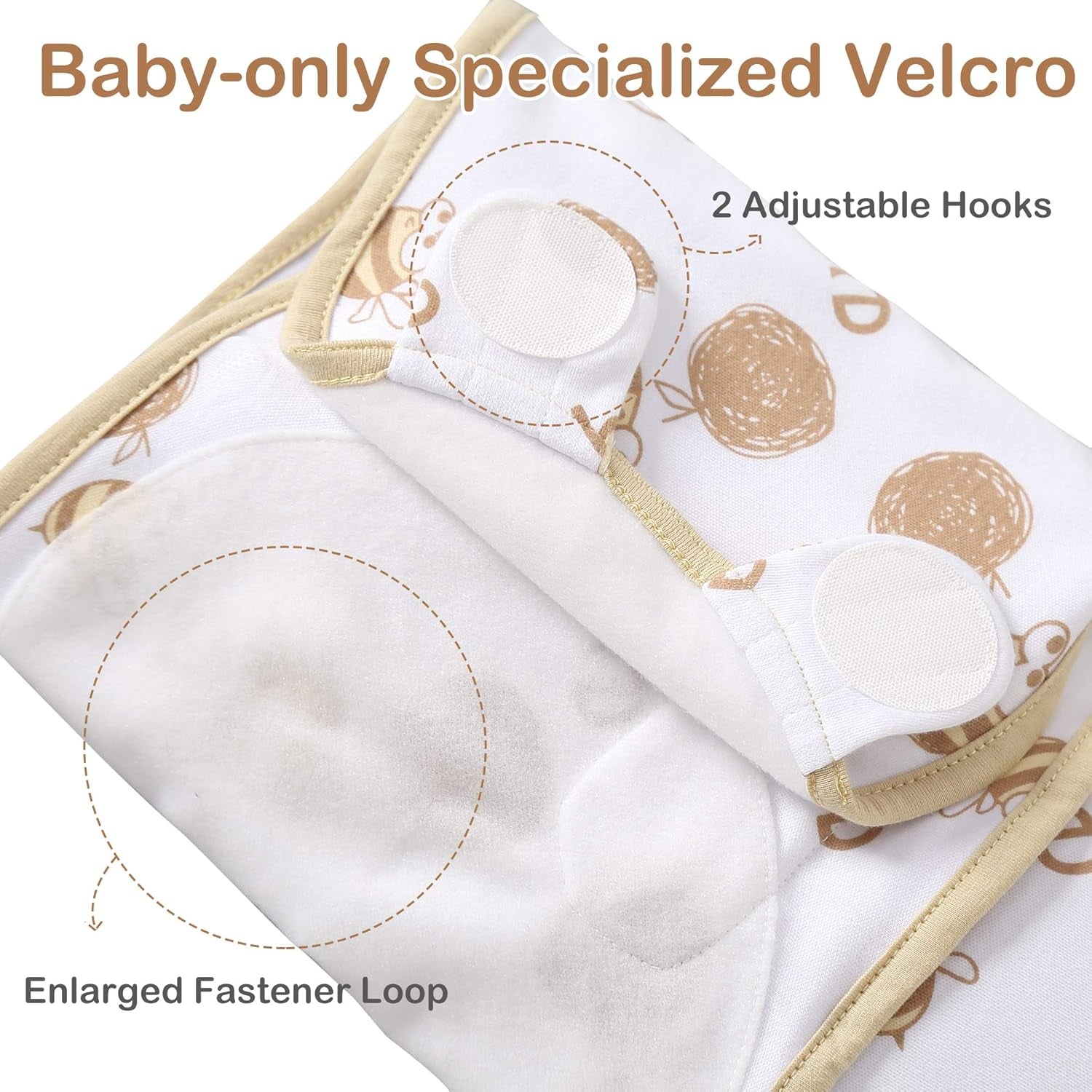 Soft & Breathable Baby Swaddle Blanket for 3-6 Months, Organic Cotton Baby Sleep Swaddle Sack, Infant Swaddle Bag for Baby 3-6 Months with Baby-Friendly Hook & Loop Fatsener