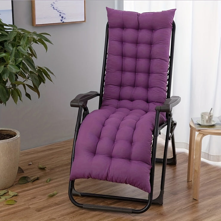 1pc Plush Lounger Recliner Chair Cushion Replacement - Soft, Water-Resistant, and Durable for Outdoor Garden Bench Seat Home Decor - Easy to Clean and Install