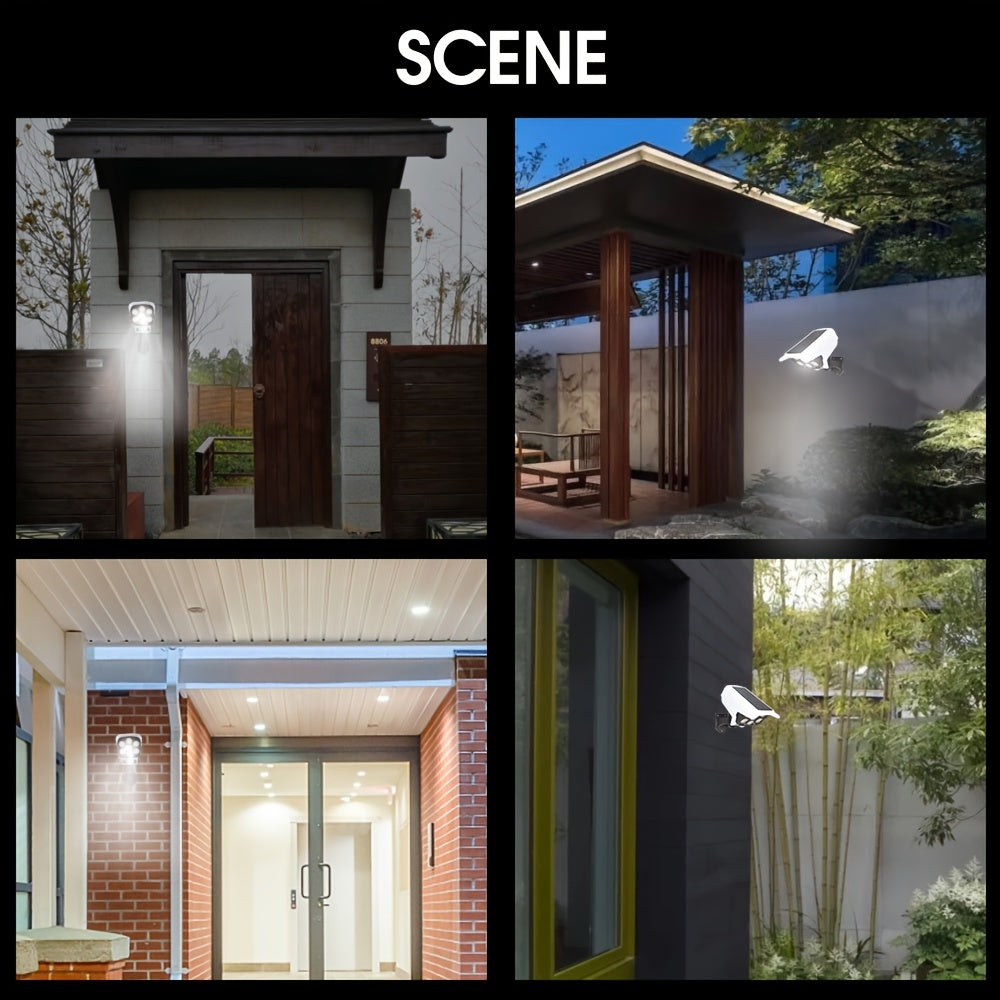 1pc Simulation Monitoring Solar Outdoor Lights, Motion Sensor Outdoor, Solar Security Light, For Front Door, Backyard, Steps, Garage, Garden