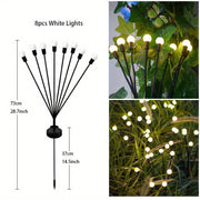 6/8/10 Lights Solar Lawn Lamp Garden Lamp, LED Wind-driven Firefly Ground Plug Lamp, Garden Ramadan Decoration Festival Lamp
