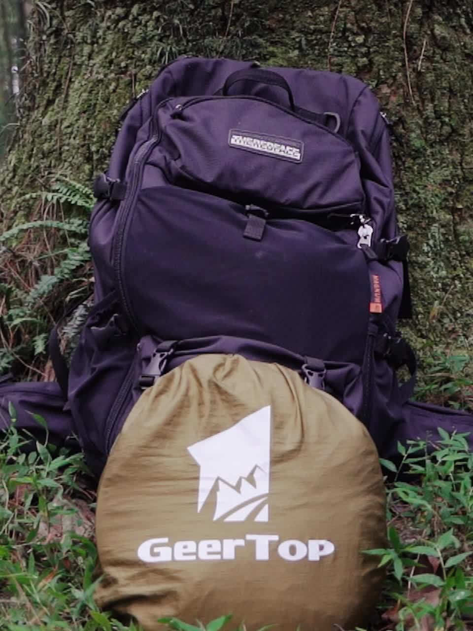 GeerTop 3-in-1 Camping Hammock with Mosquito Net & Sun Shelter - Durable, Easy Setup for Backpacking, Hiking, Beach & Garden