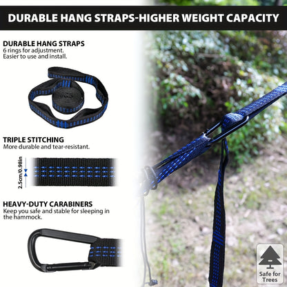 GeerTop 3-in-1 Camping Hammock with Mosquito Net & Sun Shelter - Durable, Easy Setup for Backpacking, Hiking, Beach & Garden