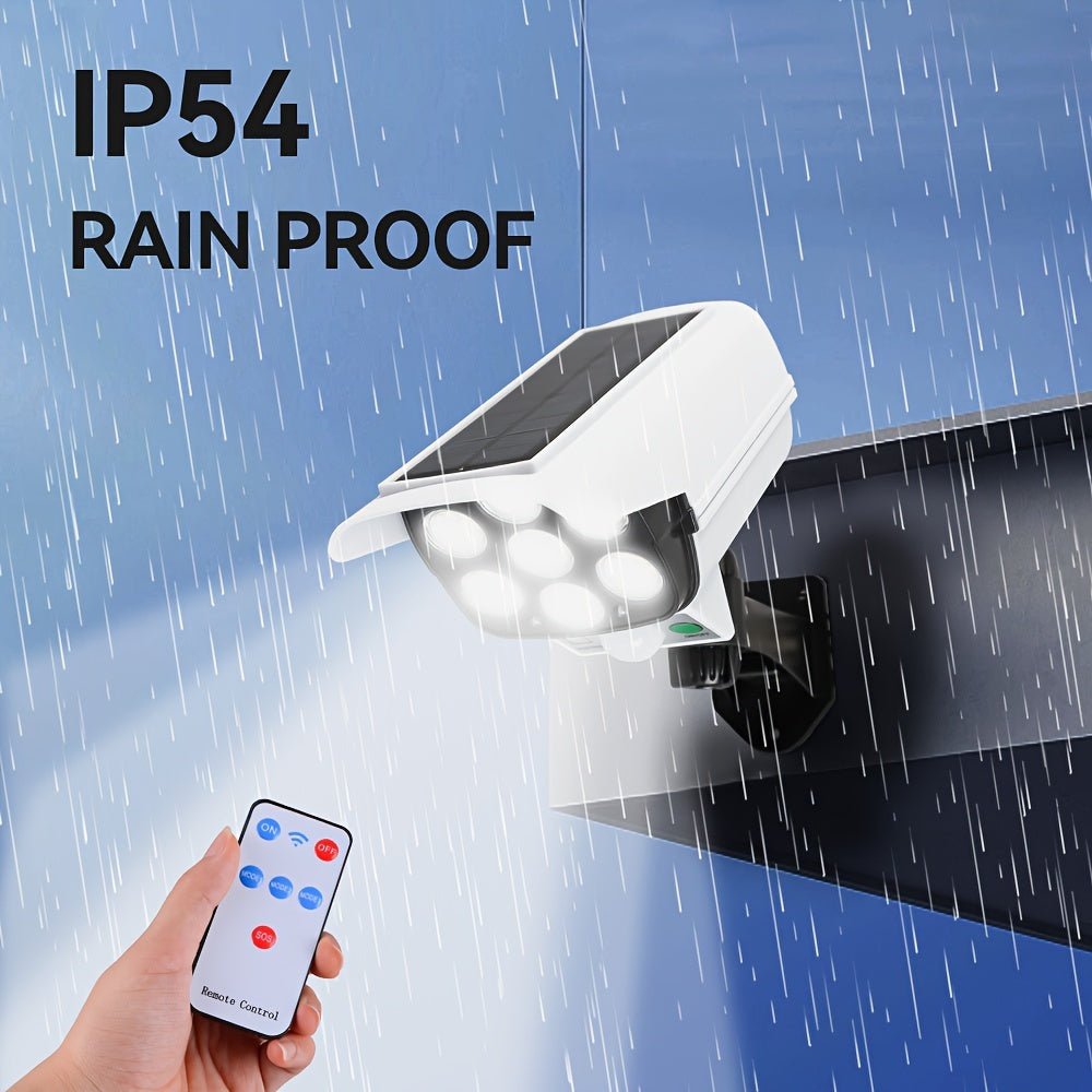 1pc Simulation Monitoring Solar Outdoor Lights, Motion Sensor Outdoor, Solar Security Light, For Front Door, Backyard, Steps, Garage, Garden