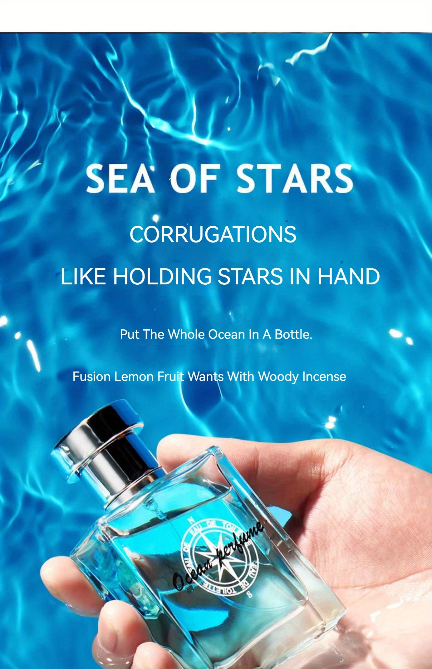 50ml Ocean Pheromones Cologne - Long-Lasting, Light, Fresh, Natural Fragrance for Men, Perfect for Dating, Party, and Gift-Giving, 1.7 Fl. Oz. Eau De Toilette Spray