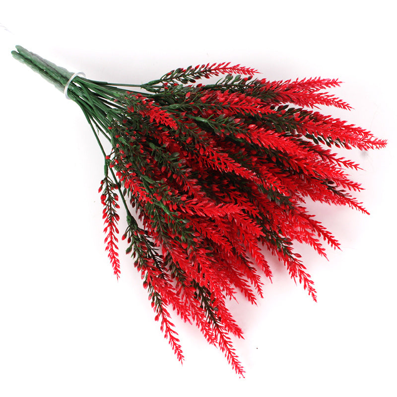 4 Bundles of UV-Resistant Artificial Lavender Flowers - Perfect for Garden, Porch, and Window Box Decorations!