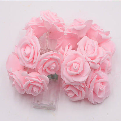 LED Rose String Lights, For Valentine's Day Wedding, Room Garden Decoration Night Light, Outdoor LED Fairy String Light Garland Wedding Street, Artificial Flowers LED Light, Mother And Valentines Day Gifts, Christmas & Hallow