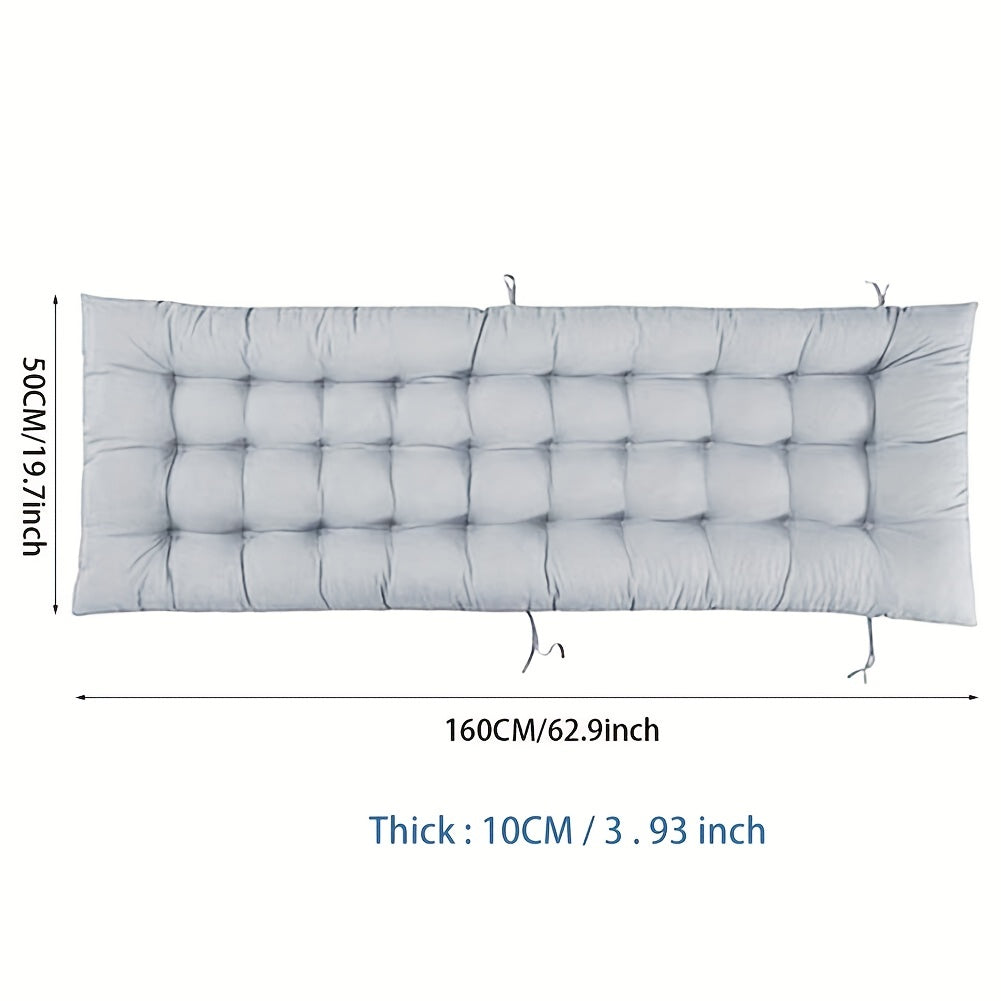 1pc Plush Lounger Recliner Chair Cushion Replacement - Soft, Water-Resistant, and Durable for Outdoor Garden Bench Seat Home Decor - Easy to Clean and Install