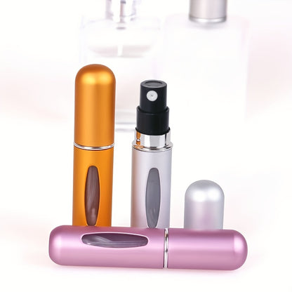 1pc,Mini Travel Perfume Refillable Atomizer, Solid Portable Perfume Spray Bottle, Travel Perfume Scent Pump Case Fragrance Empty Container Spray Bottle For Traveling And Outgoing,5ml
