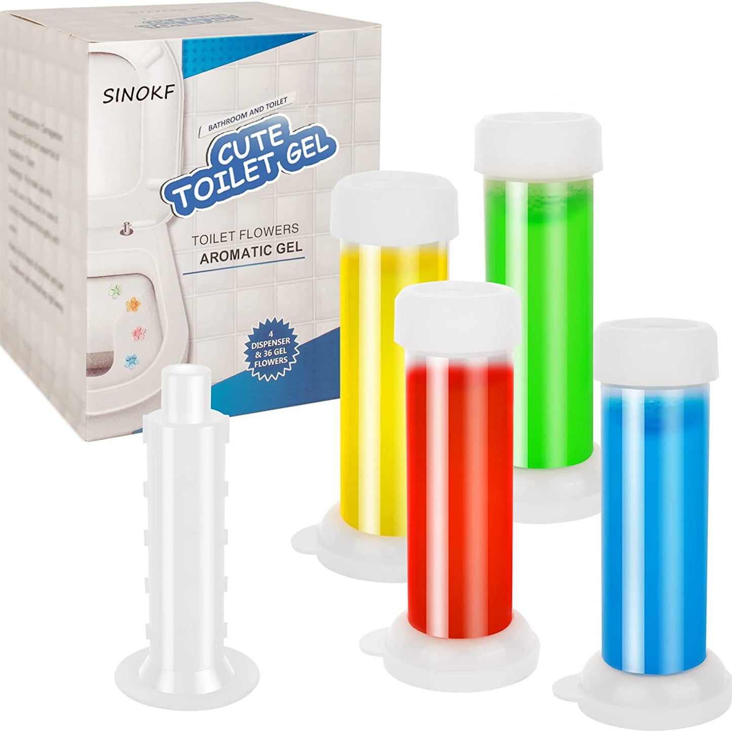 1pc/6pcs Toilet Gel Stamp Flower Fragrance Bathroom Deodorizer Bowl Cleaner Toilet Wand Refills For RV And Home