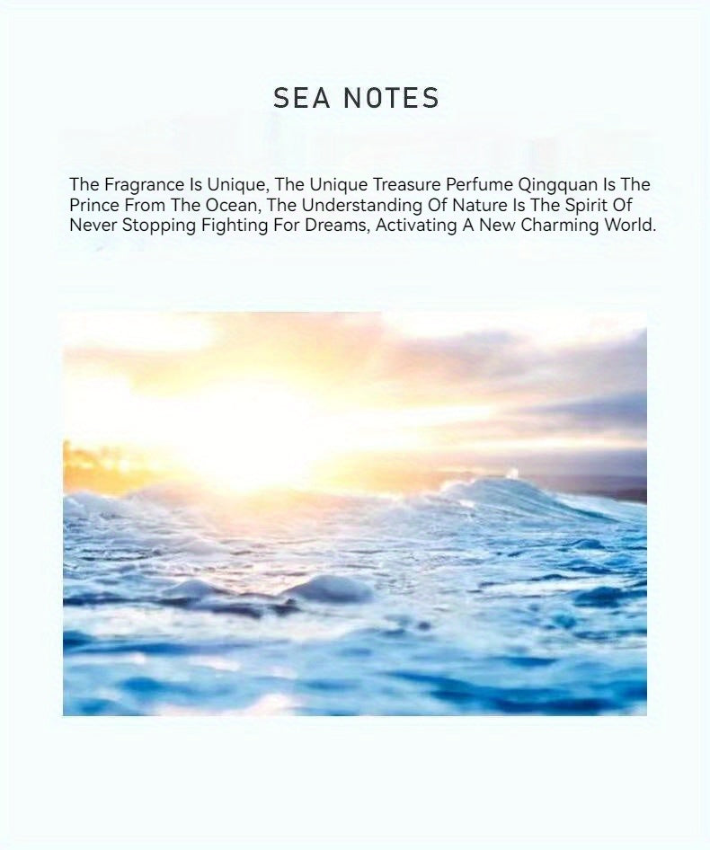 50ml Ocean Pheromones Cologne - Long-Lasting, Light, Fresh, Natural Fragrance for Men, Perfect for Dating, Party, and Gift-Giving, 1.7 Fl. Oz. Eau De Toilette Spray