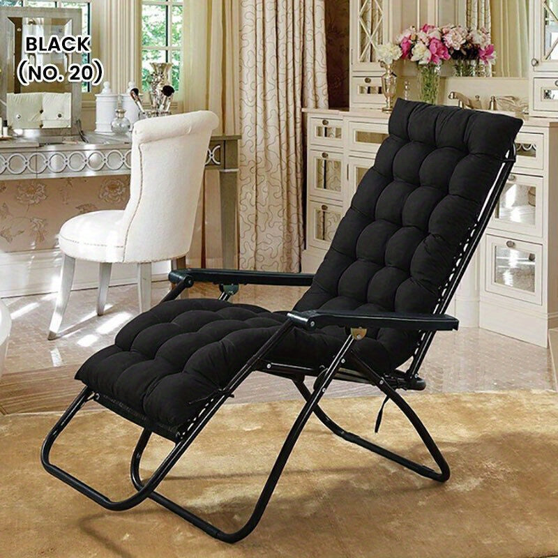 1pc Plush Lounger Recliner Chair Cushion Replacement - Soft, Water-Resistant, and Durable for Outdoor Garden Bench Seat Home Decor - Easy to Clean and Install