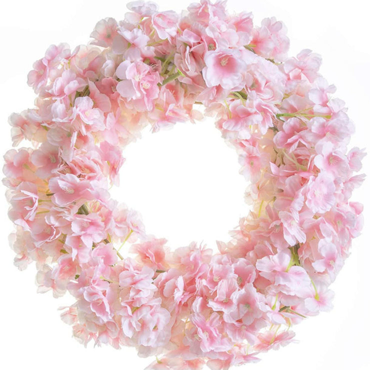 1pc 180CM/5.9ft Artificial Sakura, Fake Flowers Vine For Wedding Garden, Fake Rose Home Party Decoration Christmas Bridal Fake Silk Scrapbook Plants