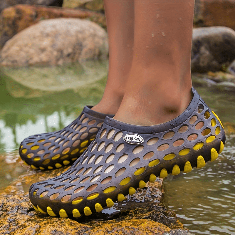 Breathable Unisex Garden Sandals - Non-Slip Summer Slides with Round Toe Design, Perfect for Outdoor Couples Wear