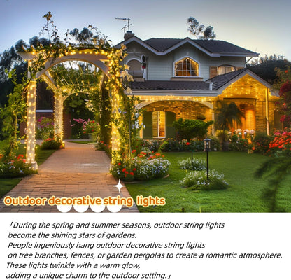 168FT 600 LED Christmas Lights Outdoor Waterproof 8 Modes Indoor String Lights for outside Warm White Christmas Tree Lights Plug in for Bedroom Wedding Party Holiday Classroom Decorations