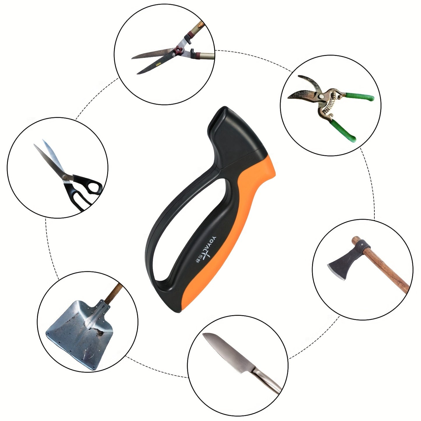 Sharpening Stone for Garden Tools: Keep Your Knives and Blades Razor Sharp for Outdoor Camping and Kitchen Use