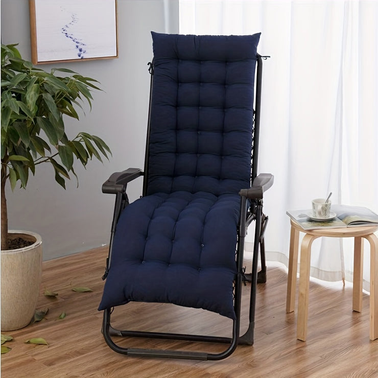 1pc Plush Lounger Recliner Chair Cushion Replacement - Soft, Water-Resistant, and Durable for Outdoor Garden Bench Seat Home Decor - Easy to Clean and Install