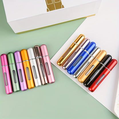 1pc,Mini Travel Perfume Refillable Atomizer, Solid Portable Perfume Spray Bottle, Travel Perfume Scent Pump Case Fragrance Empty Container Spray Bottle For Traveling And Outgoing,5ml