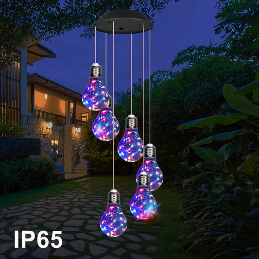 1 Pack, Colorful Lights Solar Wind Chimes For Outside, Hanging Solar Lights Wind Chime For Women Grandma Mom Birthday Windchimes, Christmas Decor For Outdoor Garden Balcony Bedroom Yard