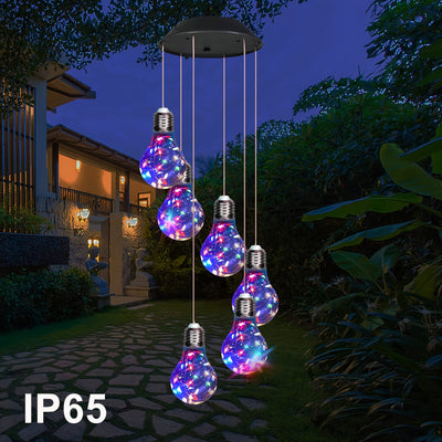 1 Pack, Colorful Lights Solar Wind Chimes For Outside, Hanging Solar Lights Wind Chime For Women Grandma Mom Birthday Windchimes, Christmas Decor For Outdoor Garden Balcony Bedroom Yard
