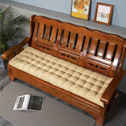 1pc Plush Lounger Recliner Chair Cushion Replacement - Soft, Water-Resistant, and Durable for Outdoor Garden Bench Seat Home Decor - Easy to Clean and Install