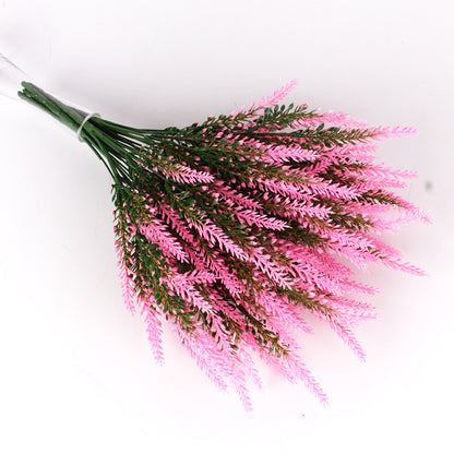 4 Bundles of UV-Resistant Artificial Lavender Flowers - Perfect for Garden, Porch, and Window Box Decorations!