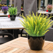 4 Bundles of UV-Resistant Artificial Lavender Flowers - Perfect for Garden, Porch, and Window Box Decorations!