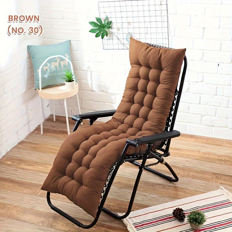 1pc Plush Lounger Recliner Chair Cushion Replacement - Soft, Water-Resistant, and Durable for Outdoor Garden Bench Seat Home Decor - Easy to Clean and Install