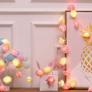 LED Rose String Lights, For Valentine's Day Wedding, Room Garden Decoration Night Light, Outdoor LED Fairy String Light Garland Wedding Street, Artificial Flowers LED Light, Mother And Valentines Day Gifts, Christmas & Hallow